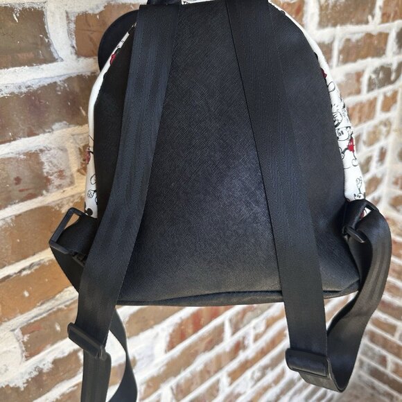 Disney's Mickey Mouse All Over Print Mini 10" Backpack 3D‎ Ears Black Red - Picture 5 of 10